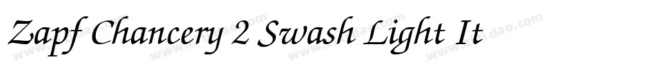 Zapf Chancery 2 Swash Light Italic字体转换
